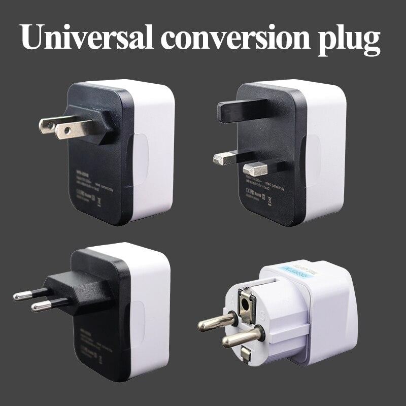 Universal rejse konvertering stik 250v 10a eu / us / uk standard konvertering europa strøm eu stik konverter stik / stikkontakt / adapter
