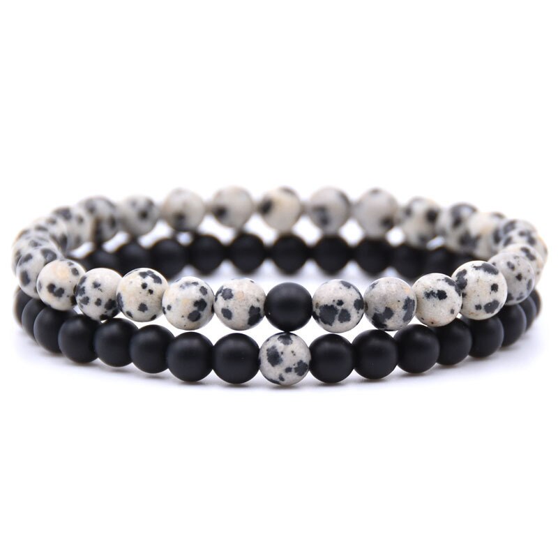 Pulsera clásica de piedra redonda para hombre, brazalete de cuentas de ojo de tigre de 6mm, Popular, 2 unids/set por juego, de joyería: 11