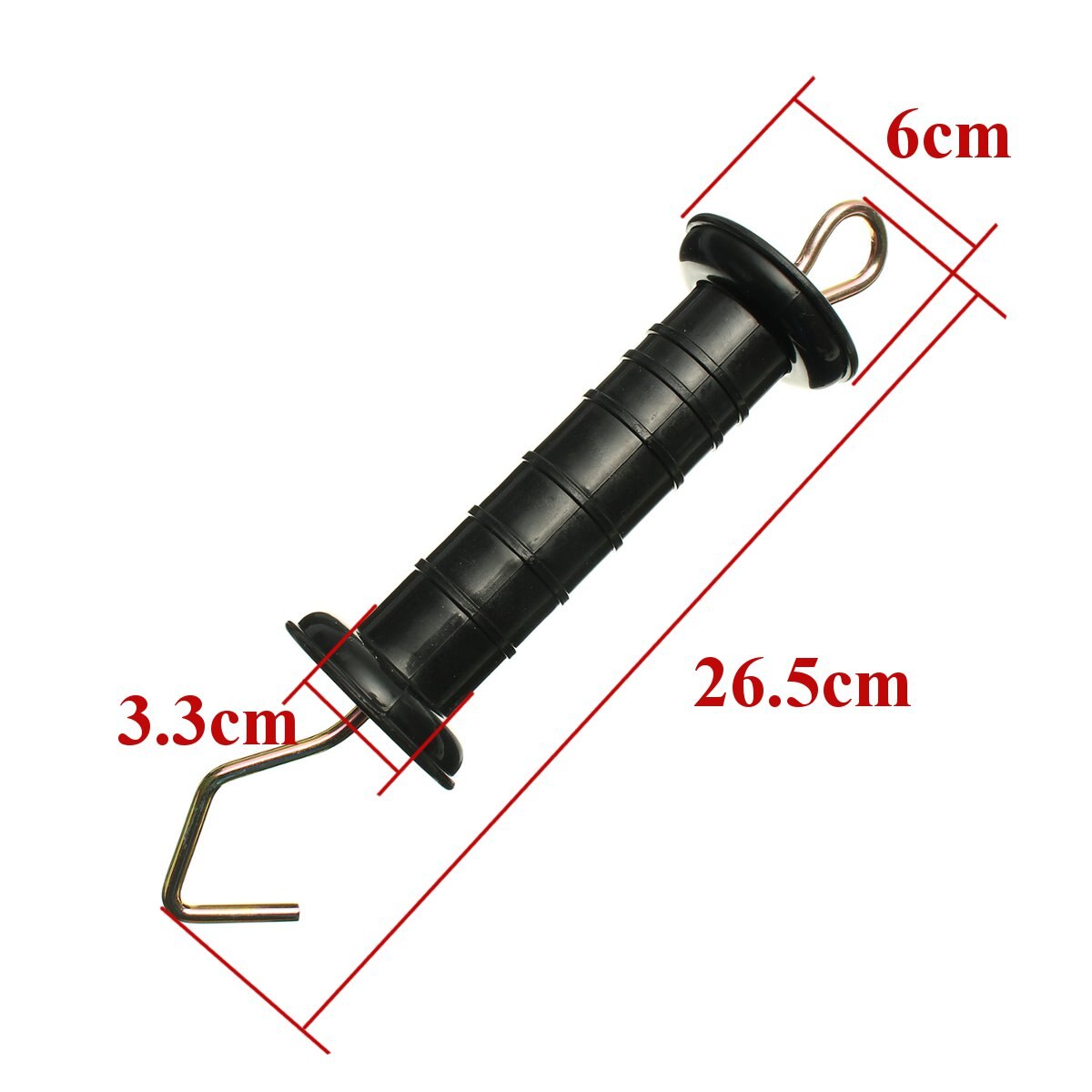 Poignées De Clôture électrique Isolantes SINJEUN - Lot De 8 - Pour Portail De Ferme (bovins, Chevaux) - Longueur 22.5 Cm