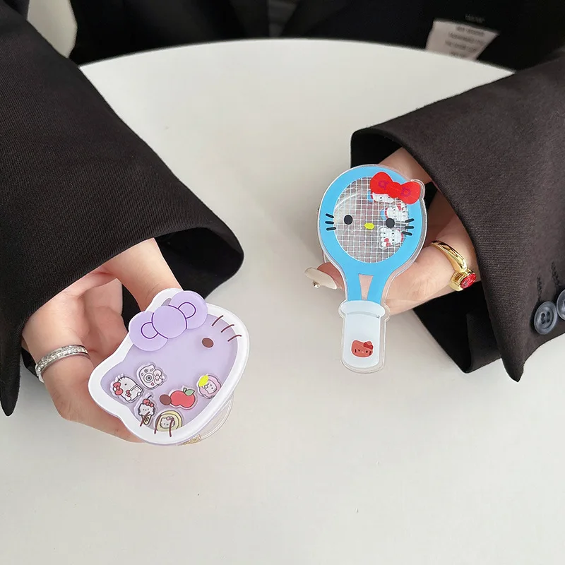 Soporte de Airbag para teléfono móvil con de gato de dibujos animados, estilo coreano INS, soporte para reloj de TV de escritorio con corazón para mujer, accesorios portátiles para equipo de motocicleta
