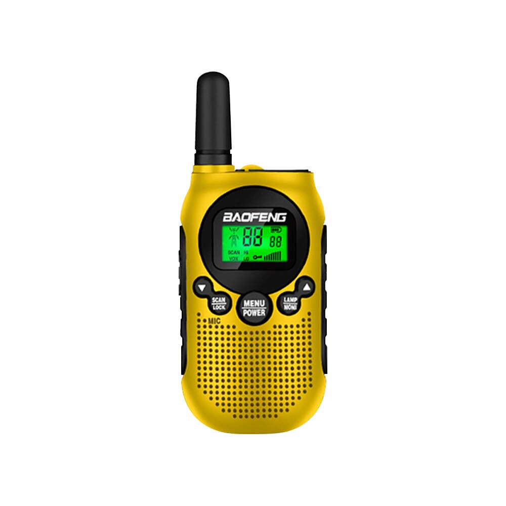 Baofeng BF-T6 enfants talkie-walkie radio enfants rechargeable tenu dans la main de téléphone jouet bidirectionnelle: YELLOW / American