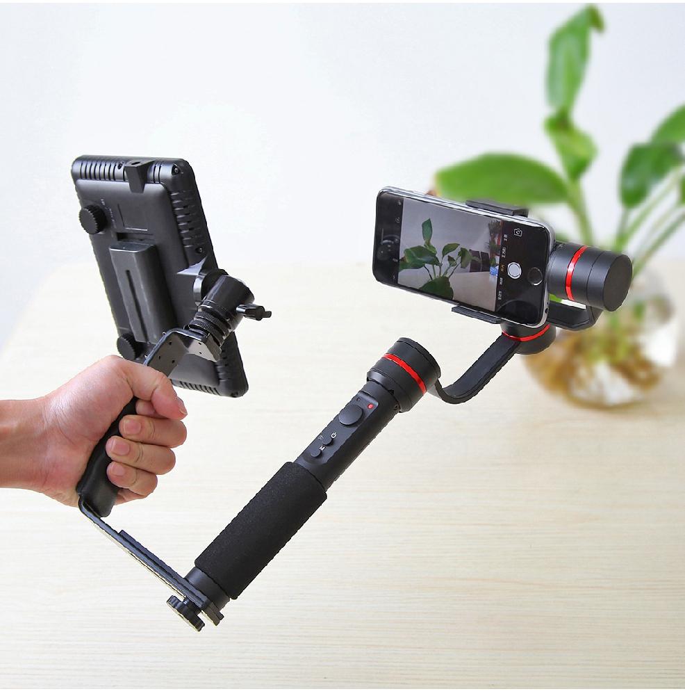 Photography Video Flash Camera Grip L-Shape Bracket Holder With 2 Side Shoe Mounts for Video Light Flash DSLR Holder r30