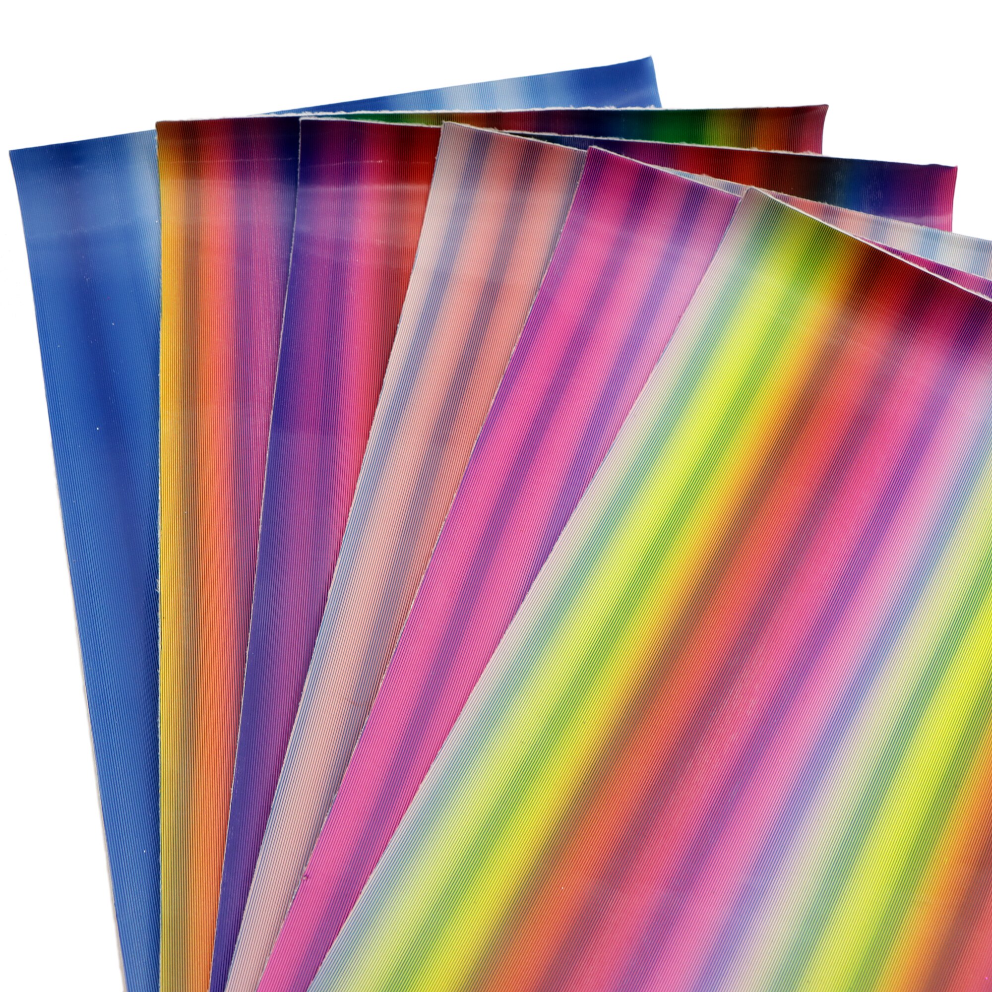 20*33cm 3D reja Bump textura raya Arco Iris gradiente Color piel sintética lámina para la ropa tapicería pendientes DIY lazos, 1Yc14043