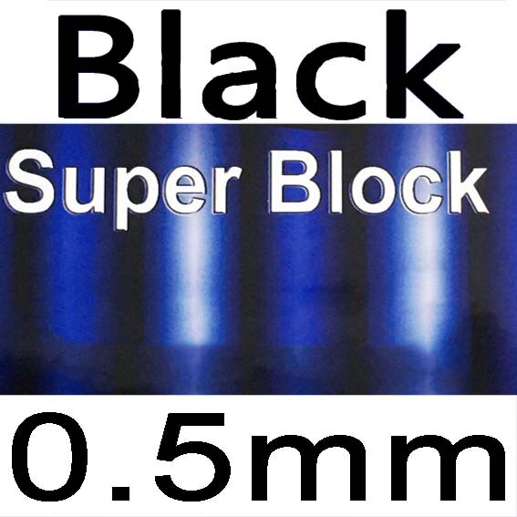 Dawei SAVIGA-Super Block OX, tenis de mesa, goma de Ping Pong larga, superdefensa: black 0.5mm