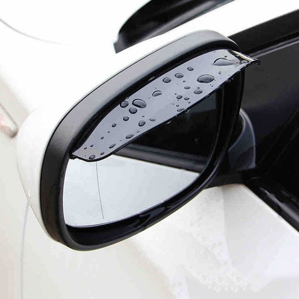 2 stk pvc bil bakspejl klistermærke regn øjenbryn vejrstrimmel auto spejl regn skjold skygge dækning beskytter vagt
