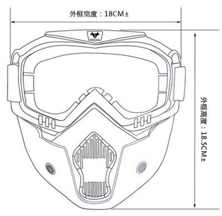 Motorrad Brille Maske Abnehmbare Stil Schützen Polsterung Helm Sonnenbrille, Straße Reiten UV Motorrad Gläser Transparen