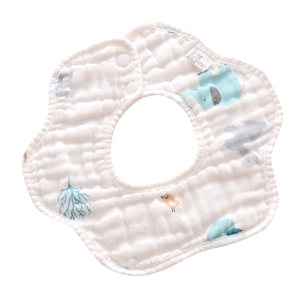 Baby Cartoon Slabbetjes Katoen Pasgeboren Baby Zachte 360 Graden Roterende Slabbetjes Speeksel Handdoek Speeksel Druipt Slabbetjes Baby Feed Burp Doeken: M