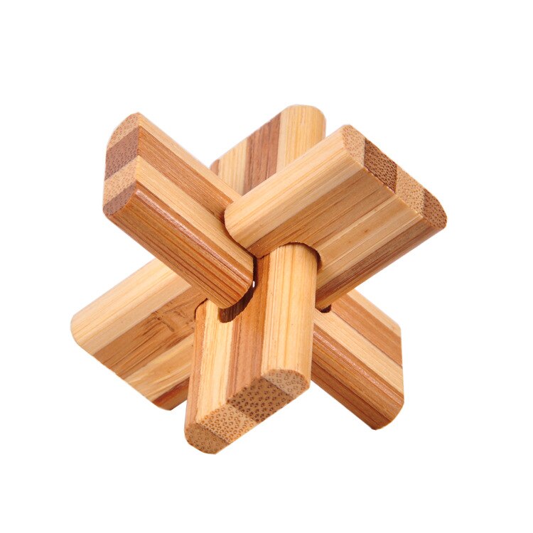 Kong Ming Luban blokada dzieci dzieci 3D Handmade drewniane zabawki inteligencja dla dzieci łamigłówki gra Puzzle edukacyjne zabawki: Four-way lock