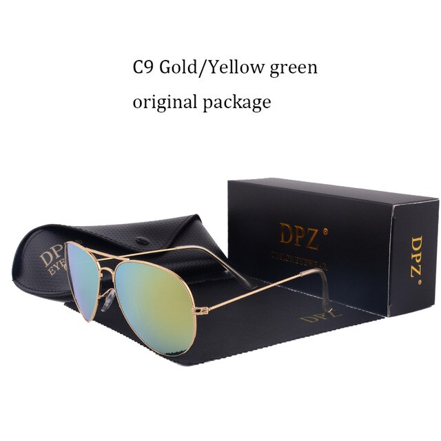 DPZ Glass lenses Gradient women sunglasses men 58mm 3025 Mirror G15 Gafas rayeds Brand sun glasses UV400: C9 with package