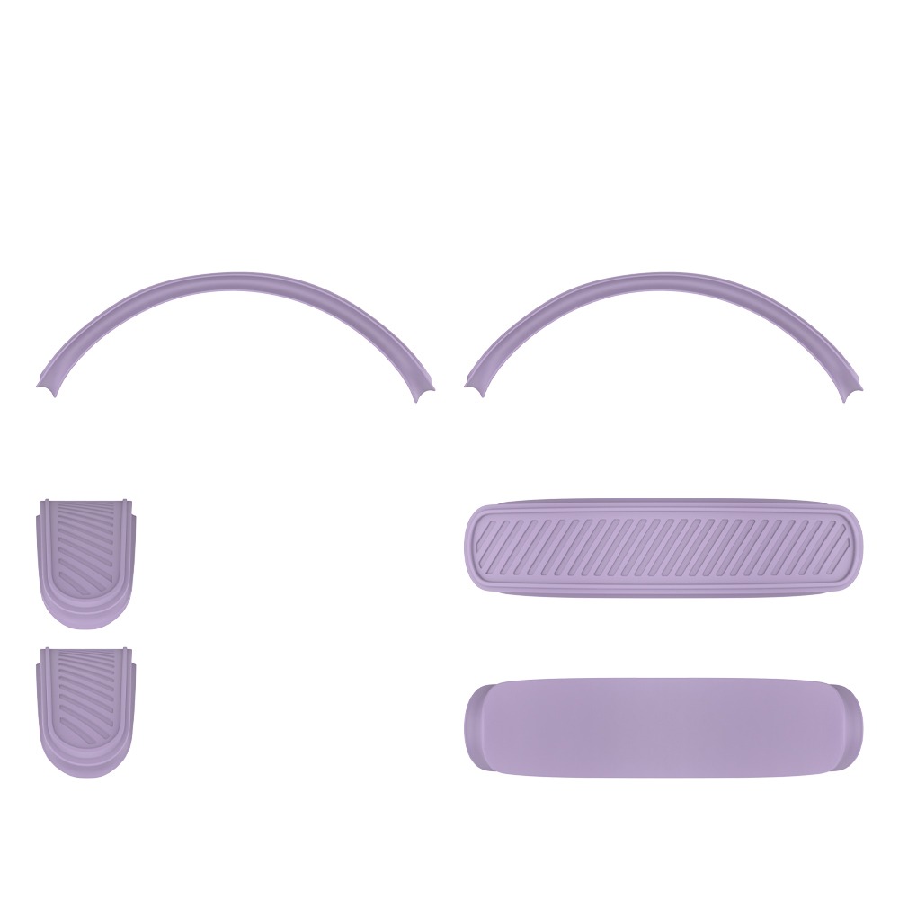 Funda de silicona colorida para diadema, funda de cojín lavable de repuesto para diadema, accesorios para auriculares, funda protectora para AirPods Max: Gris claro
