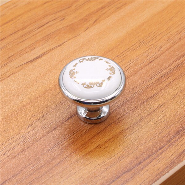 10 stks 32mm Kleurrijke Keramische ronde Kast Knoppen Deur Handgrepen Kast Lade Kast Meubels Handvat Knoppen: F