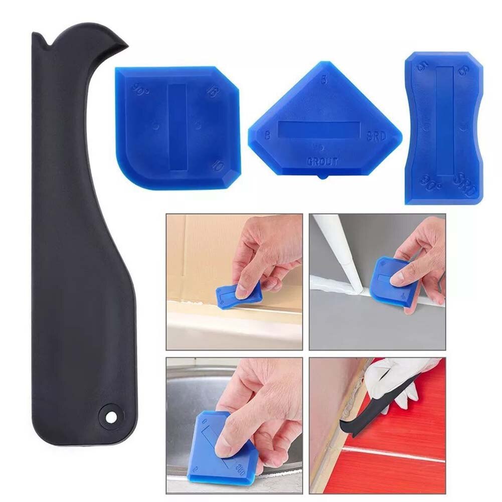 10pcs Joint Filler Smoothing Spatula Sealant Remover Caulk Finisher Scraper Grout Kit Glass Rubber Decoration Caulking Hand Tool