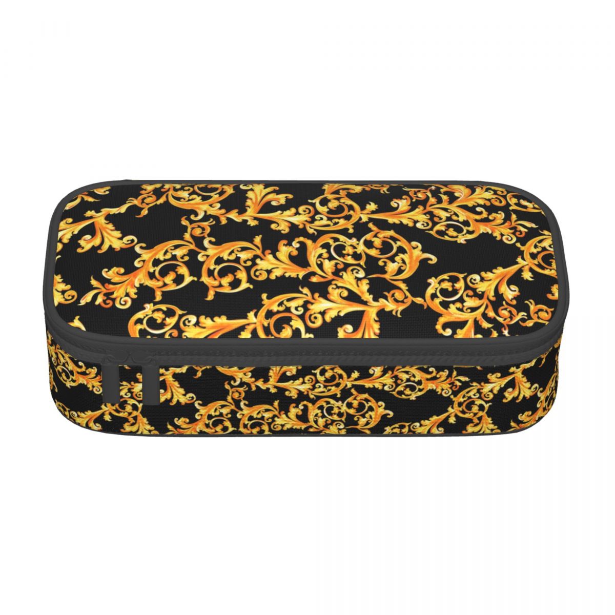 Custom Luxury European Baroque Art Pencil Cases for Girl Boy Large Storage Pen Box Bag Stationery: PURPLE