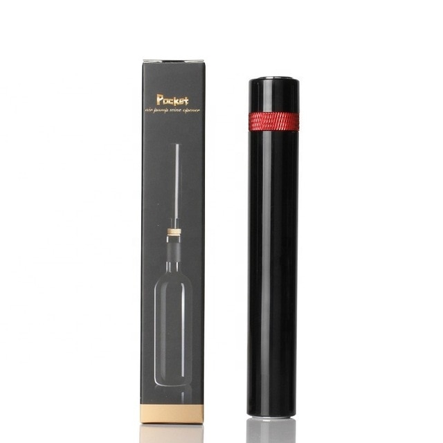 Air Pump Wine Corkscrew Portable Wine Bottle Opener Wine Corkscrew Air Pressure Pum Stopper Beer Bottle Opener Bar Accessories: Red