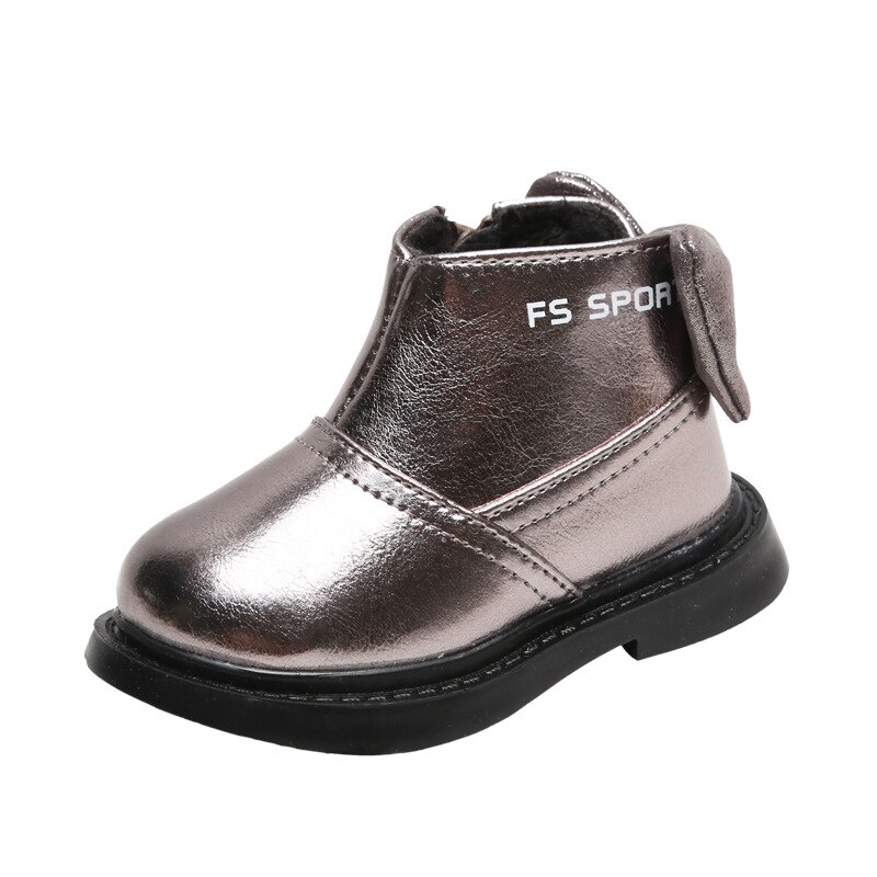 Pure kleur heldere baby katoenen schoenen 1-3 jaar oud winter plus cottonthickening kinderen laarzen Britse zachte bodem waggel laarzen
