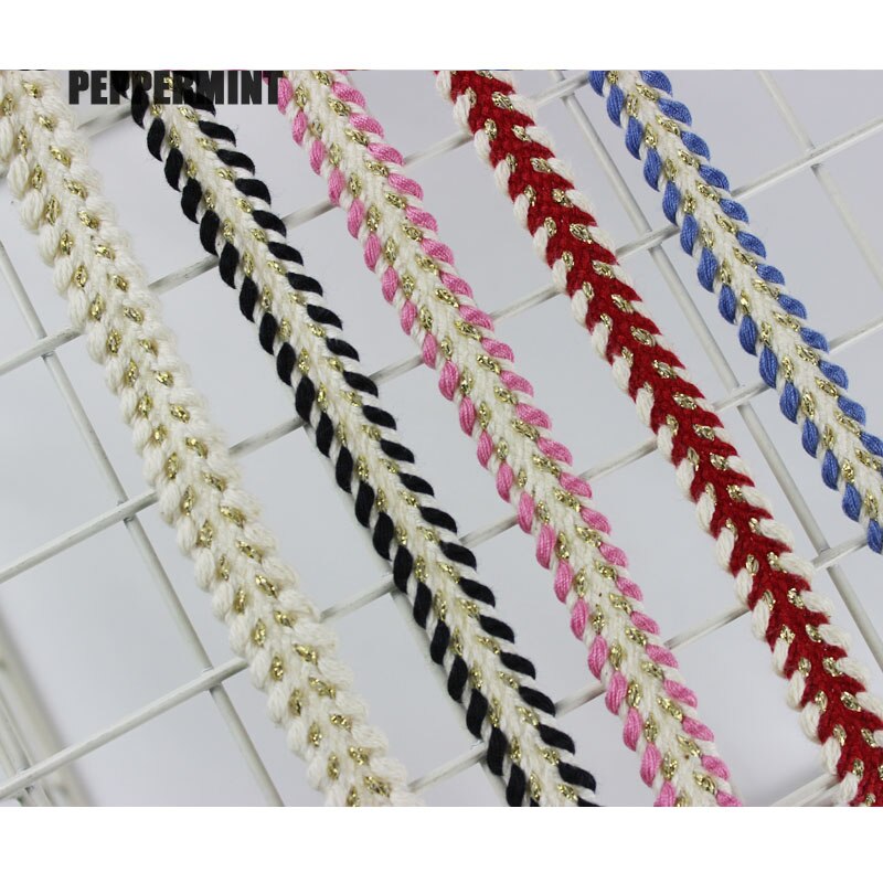 1yard 1cm Braid Lace Trim Ribbon Gloden Webbing Trimming Handmade DIY Costume Dress Sewing Supplies Craft
