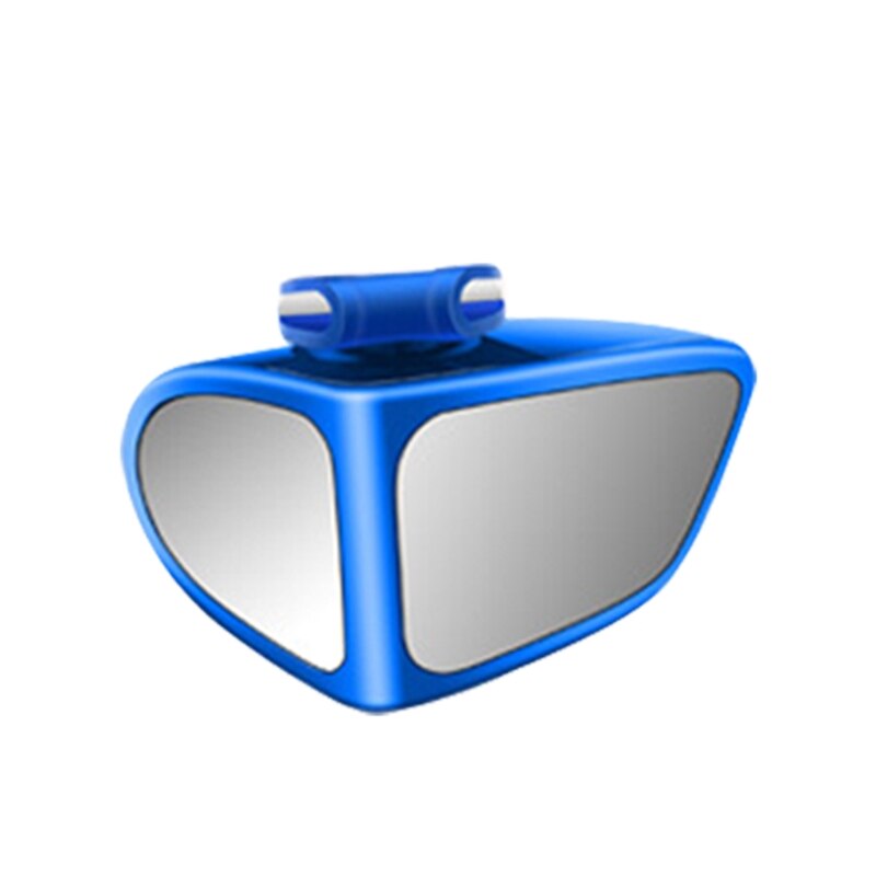 Rearview Double Mirrow Glass Reduce Blind Spots Stable Adhesive 360° Rotate Blind Spot Side View Mirror Universal Fit: 13AC1800245-BL