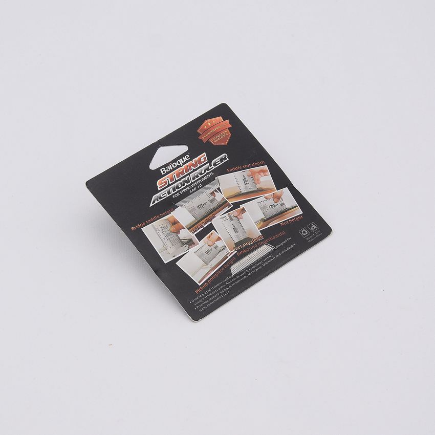 1 Piece Stainless Steel Guitar Bass String Action Ruler Gauge Tool for LP ST Acoustic Guitar CN(Origin)