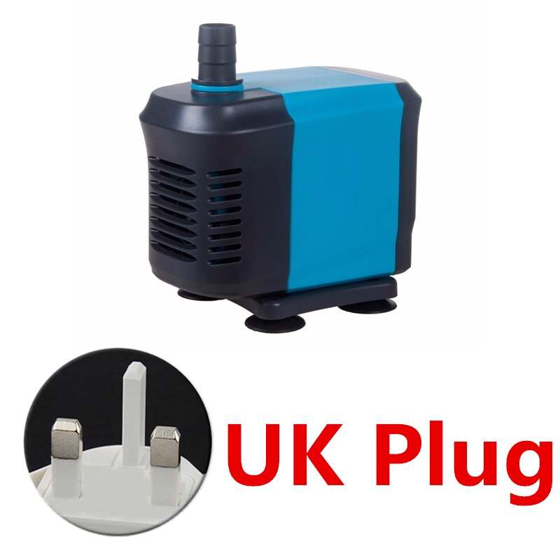 220-240V Submersible Water Circulating Pump Fish Tank Power Fountain Aquarium Hydroponic Pond Pump To Build Waterscape: UK Plug / 20W
