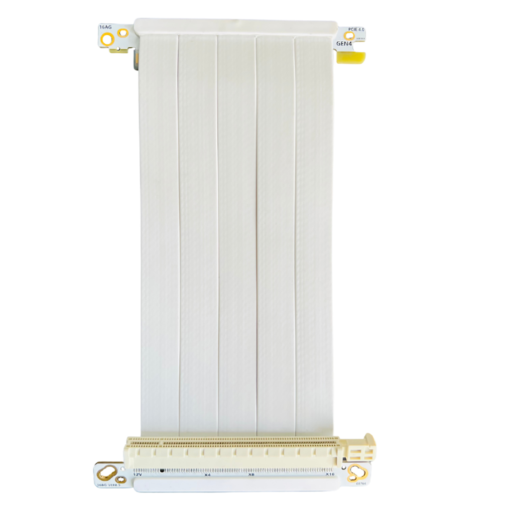 PCIe 4.0 x16 Riser Cable Double Reverse Graphics Card Extension Cord Silver-plated Cable PCI-E Gen4 32GBS GPU ITX PC Connector: Red / 0.9m