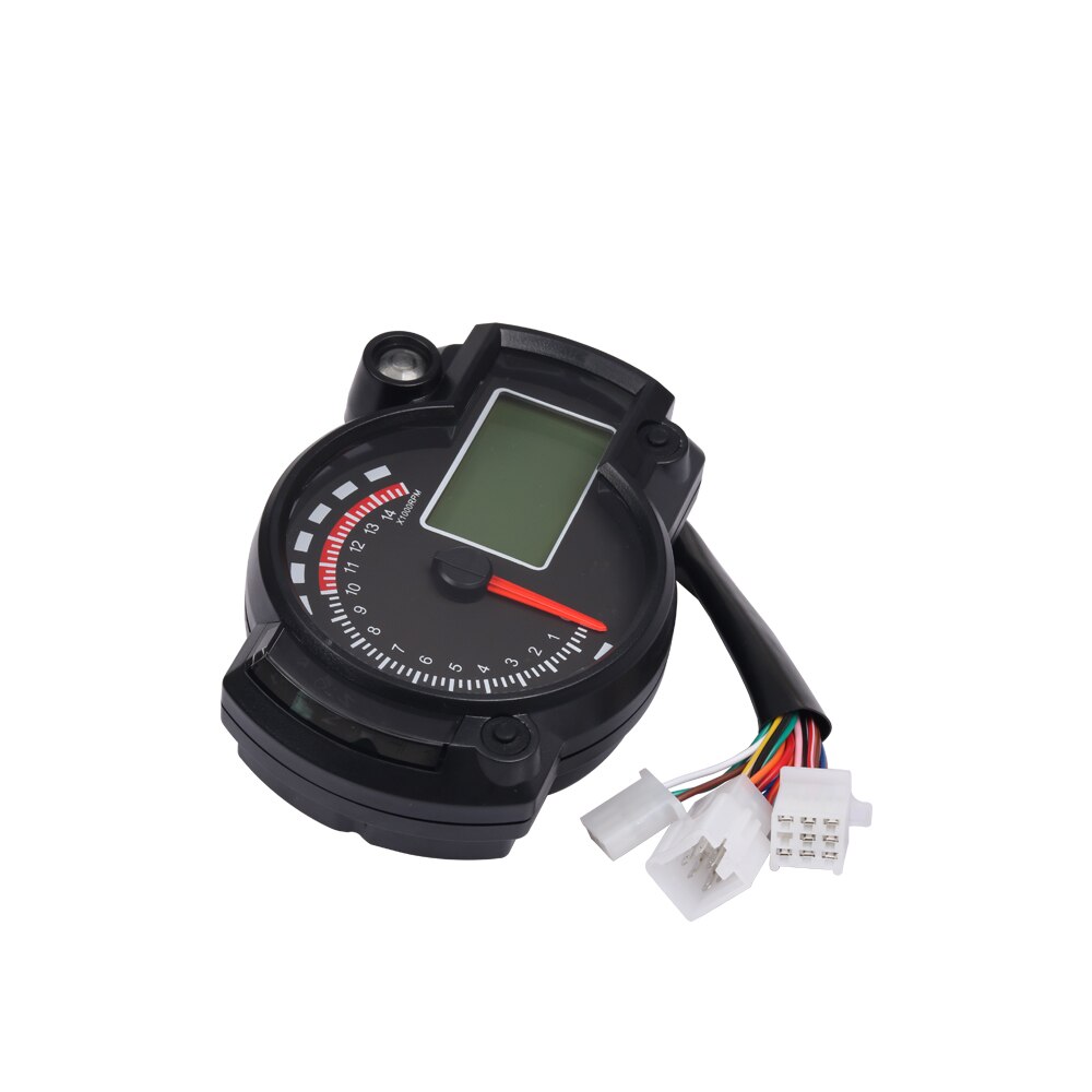 Motorcycle Lcd Digitale Gauge Indicator Snelheidsmeter 15000Rpm Waterdichte Kilometerteller Velocimetro Meter 6 Kleuren Dashboard Universele