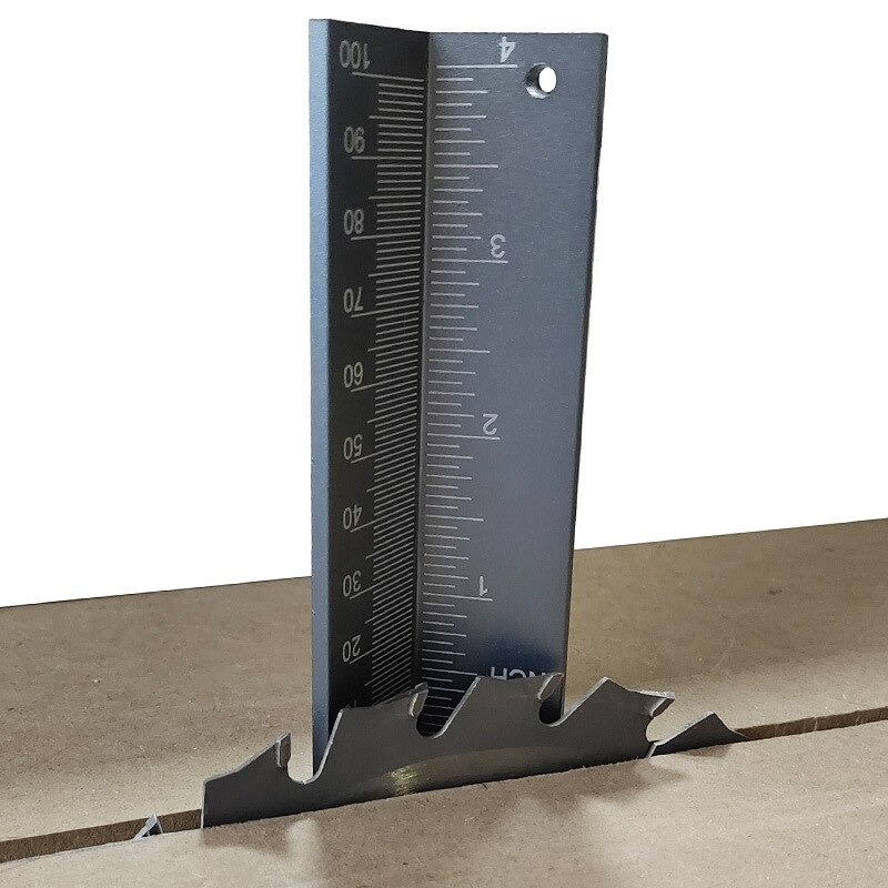 Zaagblad Hoogte Meten Heerser Aluminium Houtbewerking Boor Limiet Ring Locator Met Magneet