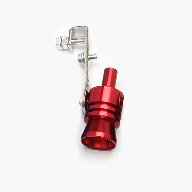 XL Universal Car Turbo Whistle Motorcycle Refitting Turbo Whistle Exhaust Pipe Sound Turbo Tail Auto Car Blow-off Valve Whistle: Red L