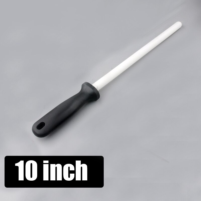 1Pcs 6/ 8/ 10/ 12 Inch Keramische Slijpstaaf Met Abs Handvat Stok Bar Keuken Accessoires puntenslijper Thuisgebruik Mes Grinder: 10 inch