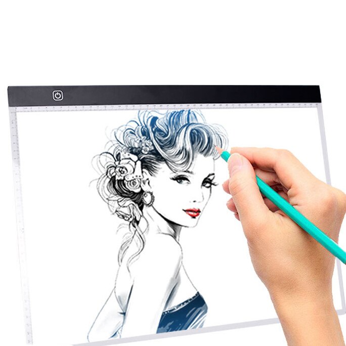 A3 Dimmable LED Drawing Copy Pad with Scale USB Power Light Table for Painting Writing Animation Sketching