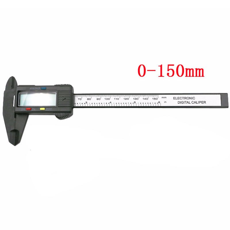 High precision electronic digital display caliper 100/150mm plastic measuring tool inner diameter outer gauge ruler: 0-150MM