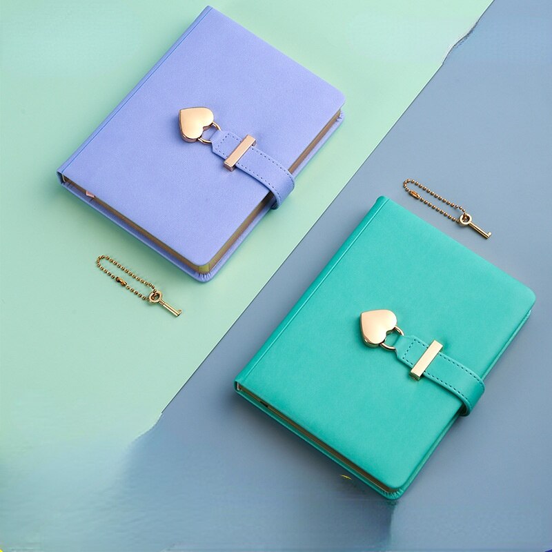 B6 Retro Key Clasp Notebook Notepad Student Diary Hand Ledger Box