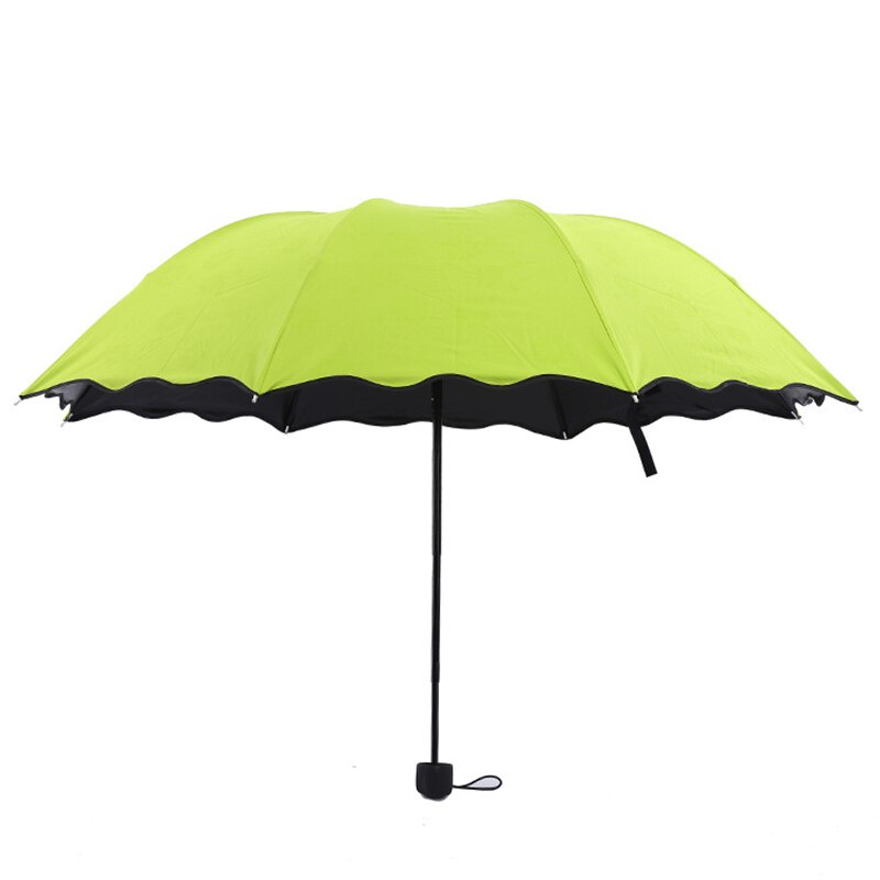 Lady Magic Flowers Umbrella Travel Parasol Folding Rain Windproof Umbrella Folding Anti-UV Sun/Rain Umbrella: C