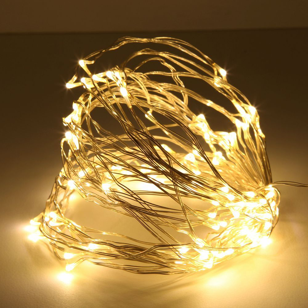 Guirlande lumineuse LED USB 5V, 2M 5M 10M, fil argenté, étanche, guirlande lumineuse féerique pour la maison, noël, décoration de fête de mariage