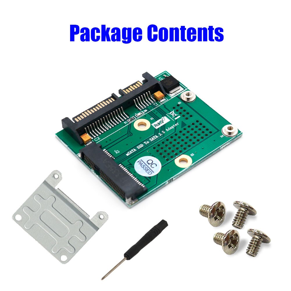 Msata naar sata 2.5 " adapter converter kaart ssd metalen verlengbeugel 3.3v led computercomponenten voor full-mini half-mini kaart