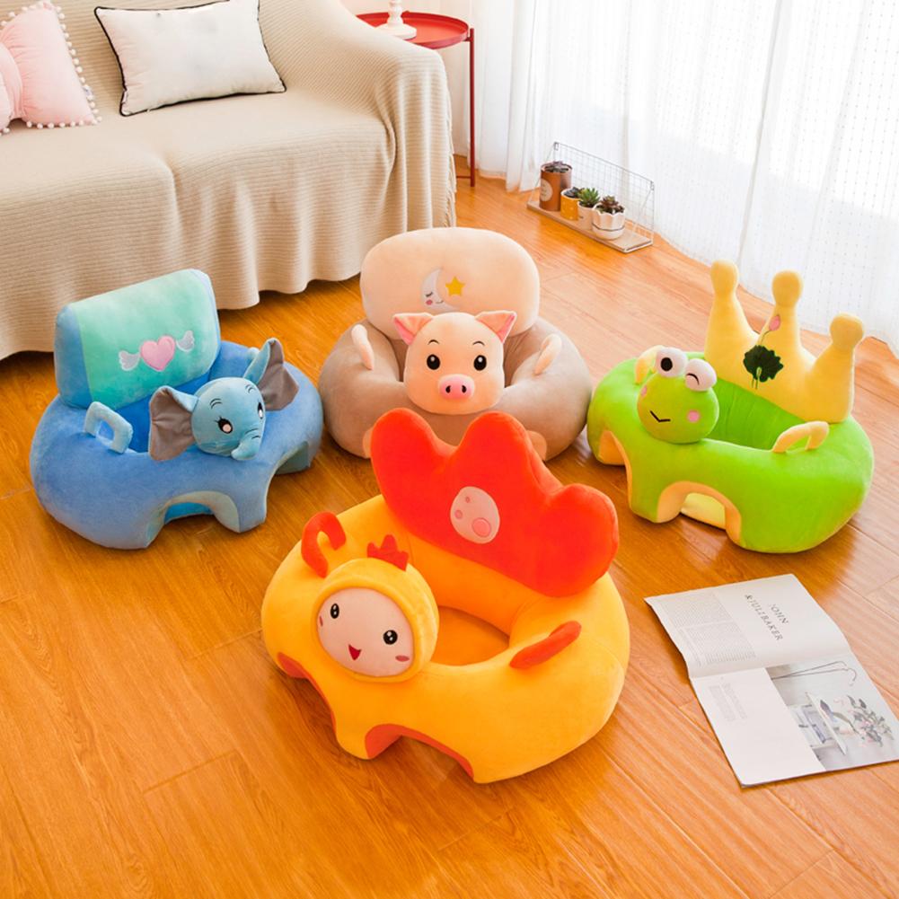 , bonito sofá para bebé, con animales para sentarse, asiento para bebé, sofá, silla lavable, piel cómoda, amigable con el cristal, súper suave