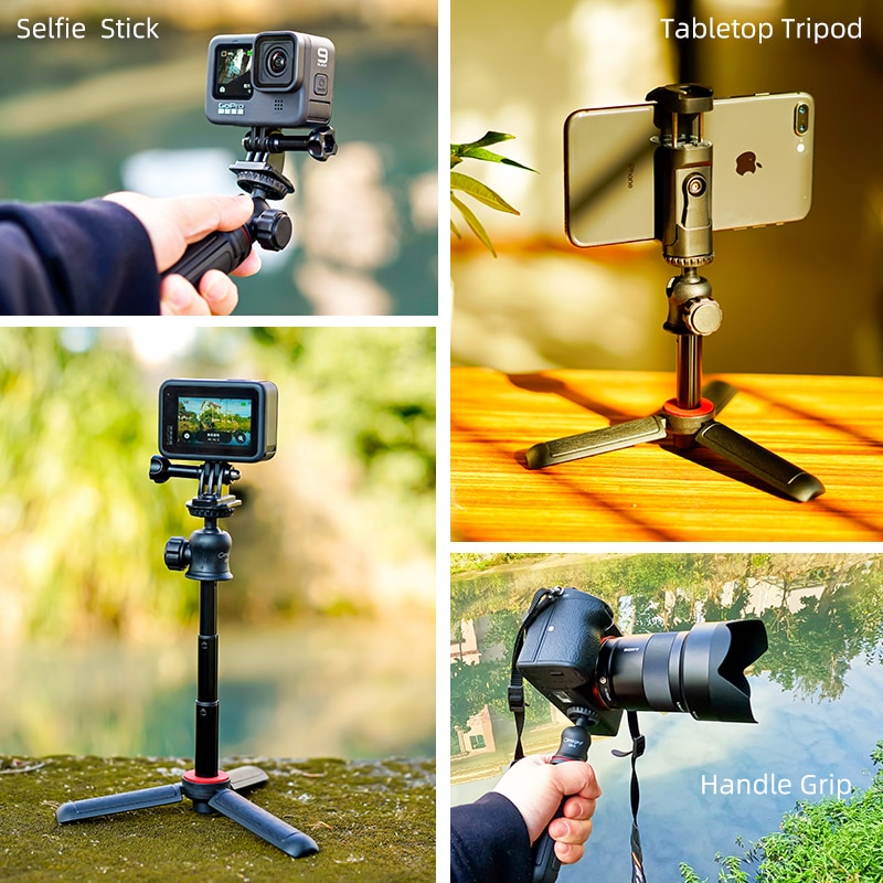 CD3 étendre DSLR téléphone reflex Gopro Vlog trépied Mini trépied Portable pour Gopro Hero 9 8 7 6 5 noir Session Osmo caméra d'action