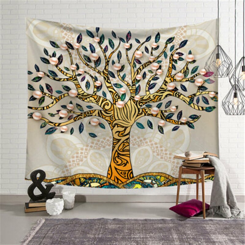 Bohemian Elephant Tapestry Indian Wall Hanging Print Bedspread Throw Home Decor: C