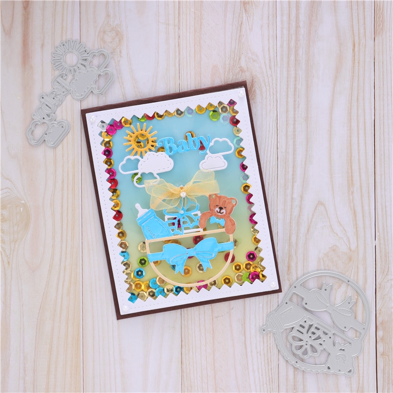 Kokorosa Baby Wort Stirbt Bär Korb Metall Schneiden Stirbt Neue für Karte, Der Scrapbooking Stirbt Präge Papier Schablone