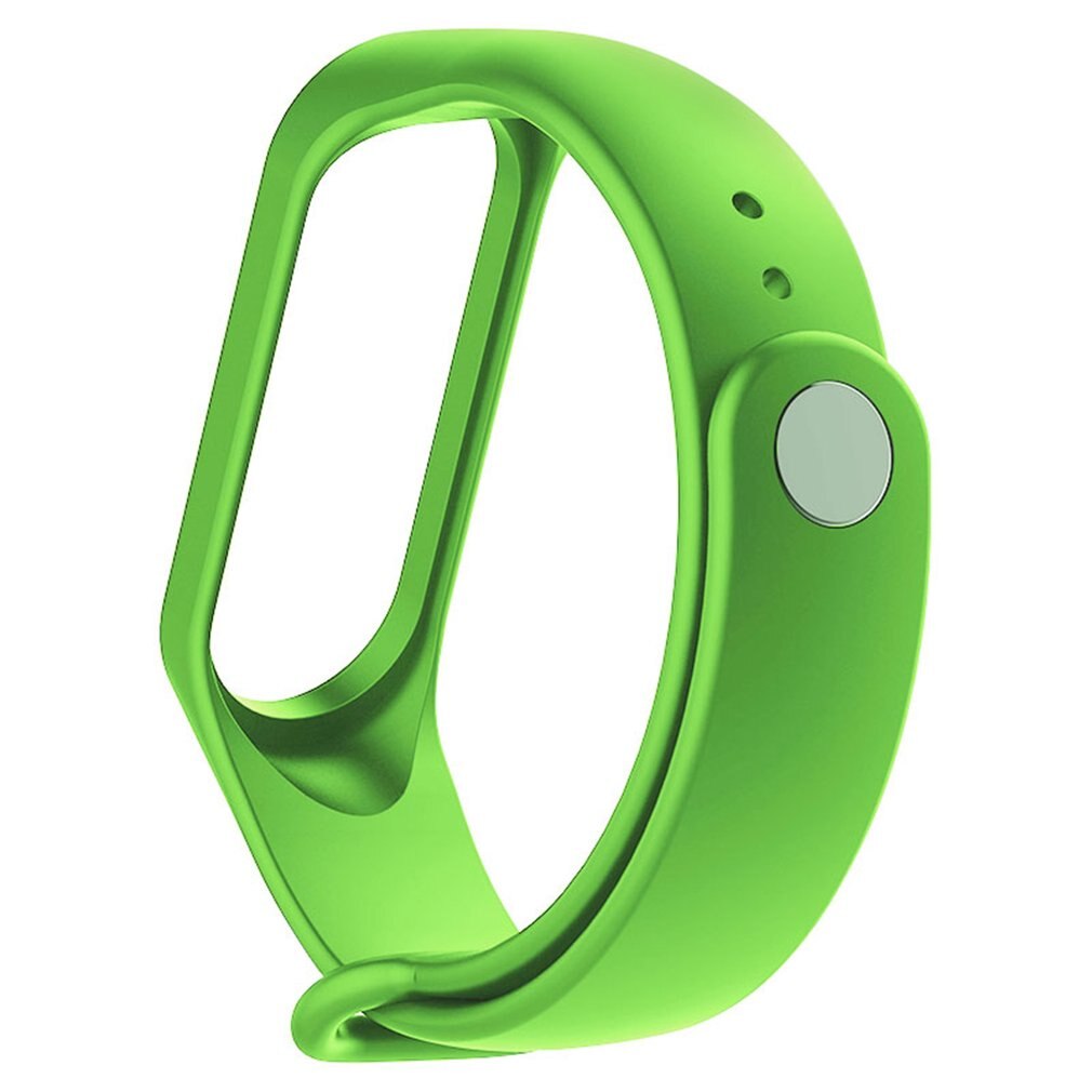Voor Xiaomi Mi Band 5 4 3 Siliconen 20 Mm Vervanging Polsband Armband Horlogeband Voor Xiomi Mi Band 5 Miband 4 3 Band4 Polsband: Green tea