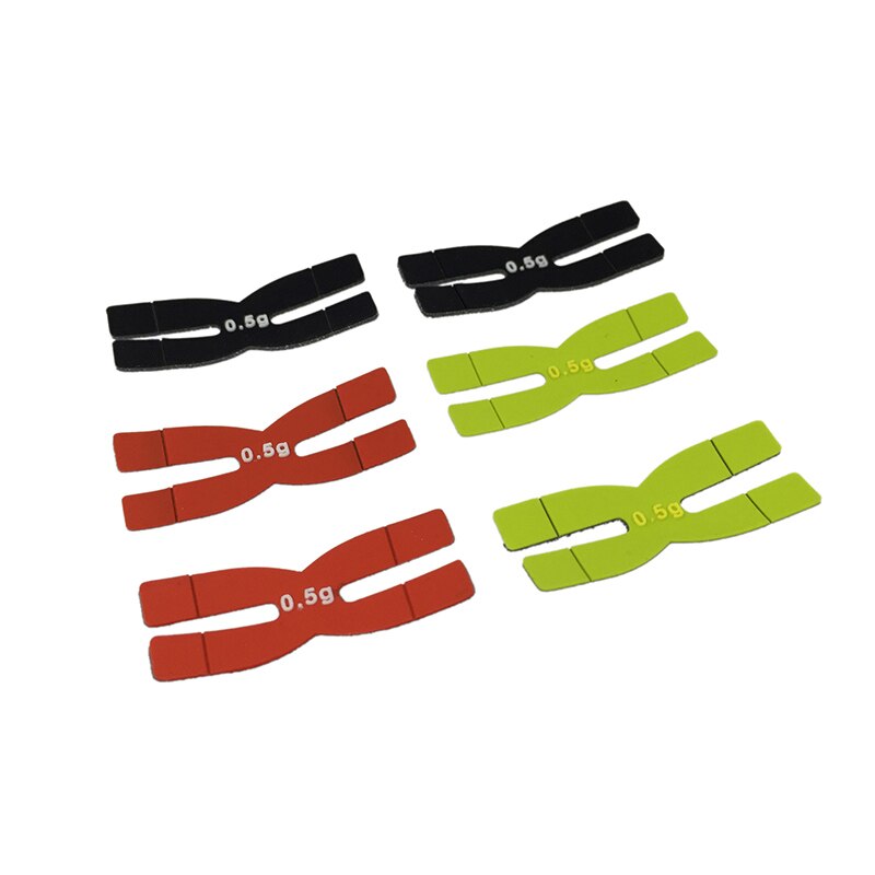 Powerti 6 Stuks Badminton Racket Strips Gewicht En Balans Strips 0.5G, racket Balancer Type H Siliconen Badminton Balance Bar