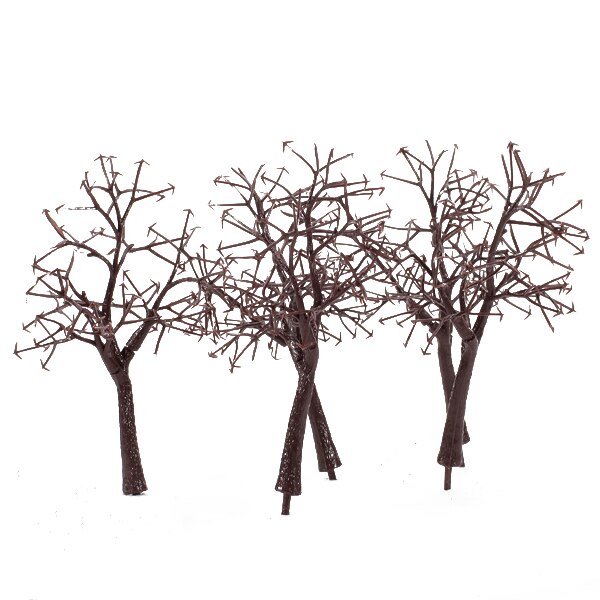 10x Bare Stamm Baum Zweig Modell 1:75, Äste für Zug Park Diorama Winter Szene Layout