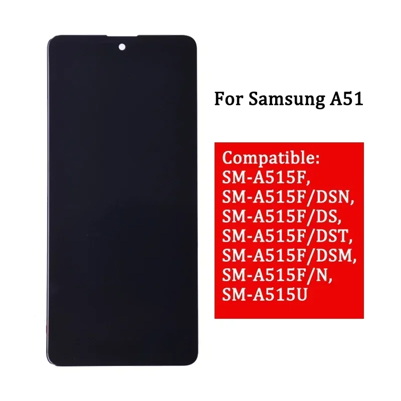 Super AMOLED Display Voor Samsung A51 LCD A515 A515F/DS A515FD A515 Lcd Touch Screen Vervanging A515F display