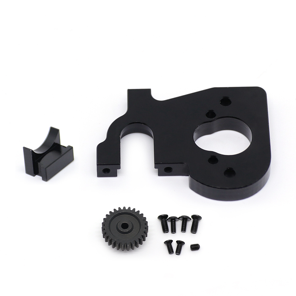 RC Auto Metall Motor- Sitz Montieren Ersatz Montage Zubehör &Ampere; 27T Ritzel Getriebe für WLtoys 1:14 1/14 144001 124018 124019 Aktualisierung Teile: Sitz Schwarz und Ausrüstung