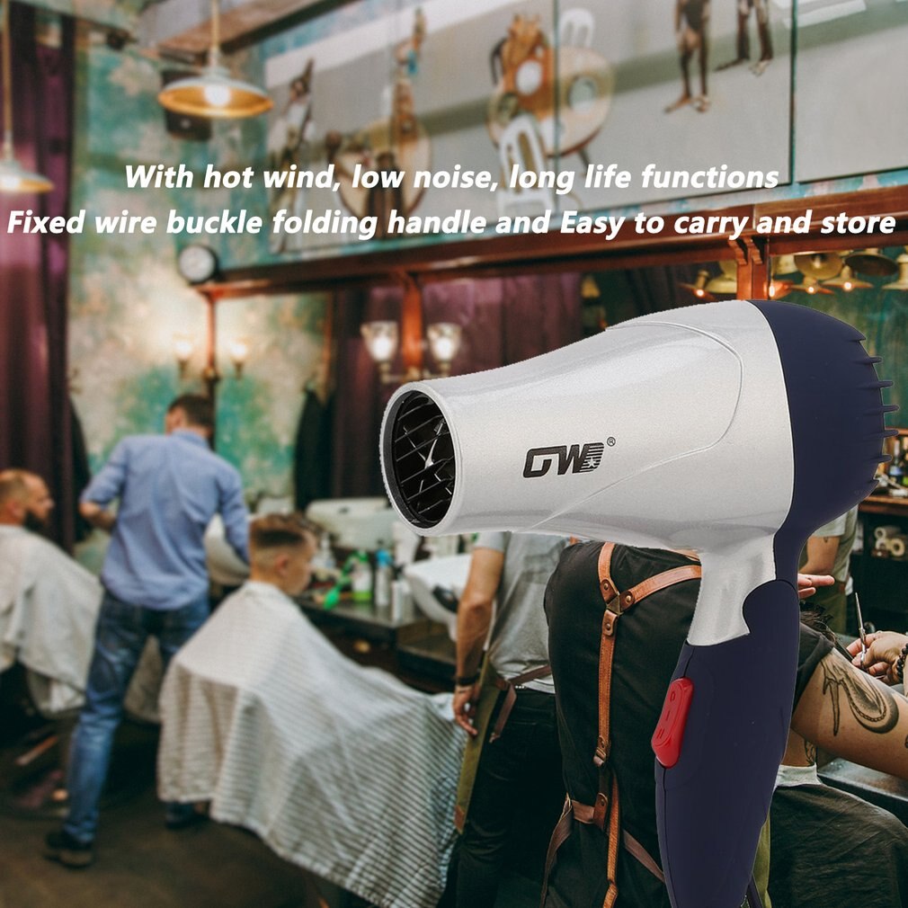 Mini Draagbare Opvouwbare Handvat Compact 1500W Föhn Föhn Wind Laag Geluidsniveau Lange Levensduur Voor Outdoor Reizen
