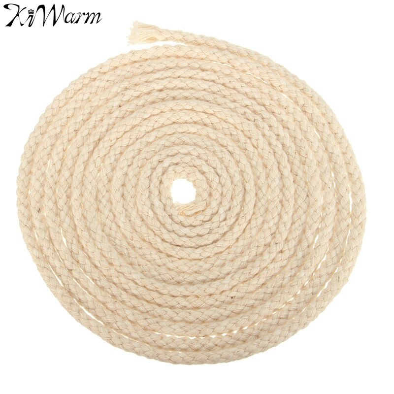 KiWarm Top Verkoper 10FT Dia. 6mm Lange Ronde Katoen Kerosine Olie Lamp Lont Brander Zachte Katoen Olie Lamp Lont Core DIY Materiaal