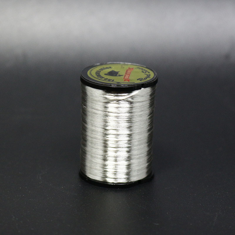 Royal Sissi-Hilo de neón para atar moscas, 10 colores opcionales, hilo para atar moscas resaltadas 300D, material para atar patrones de salmón y lubina: silver
