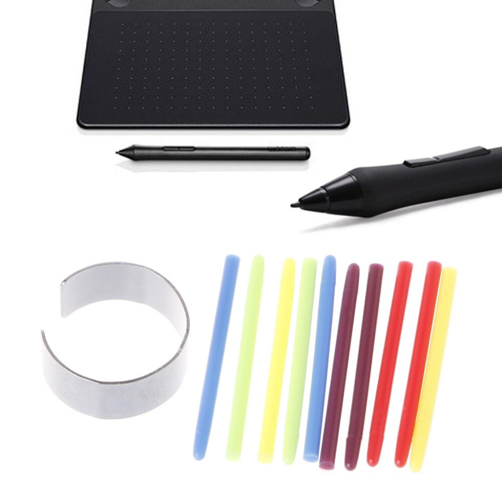 10 st grafisk ritplatta standard svart penna spets utbytespenna för wacom bamboo intuos cintiq ritblock penna