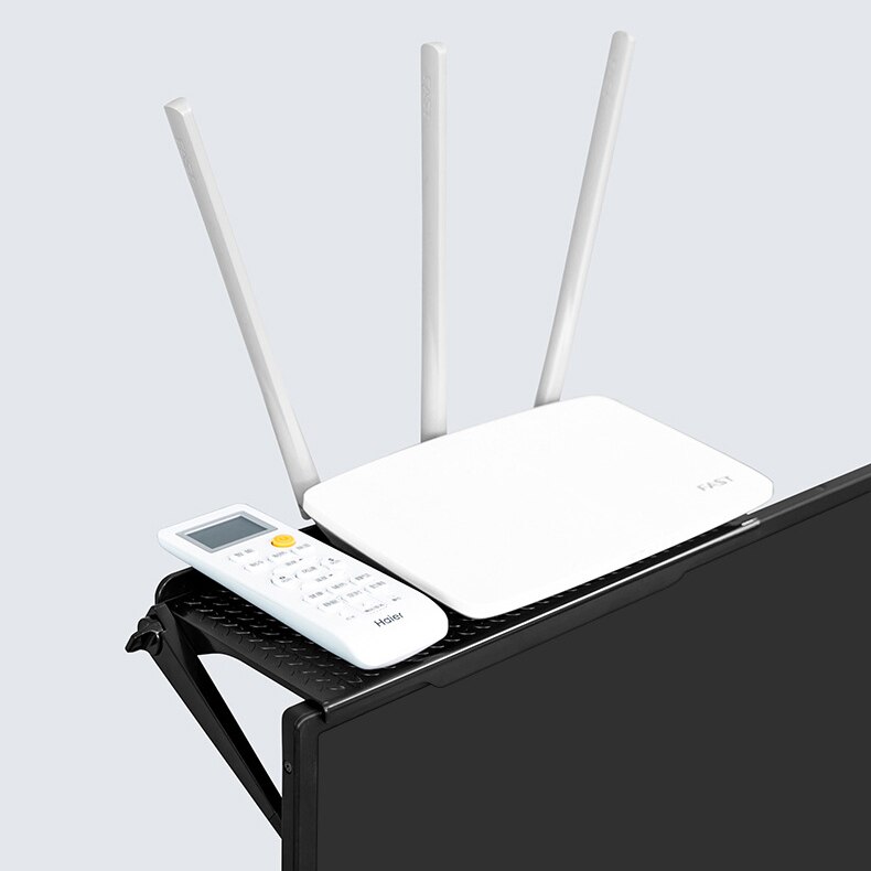 Adjustable Screen Top Shelf Computer Monitor Desktop Screen Top Shelf TV Buddy Organizer Home Office Storage Rack Shelf