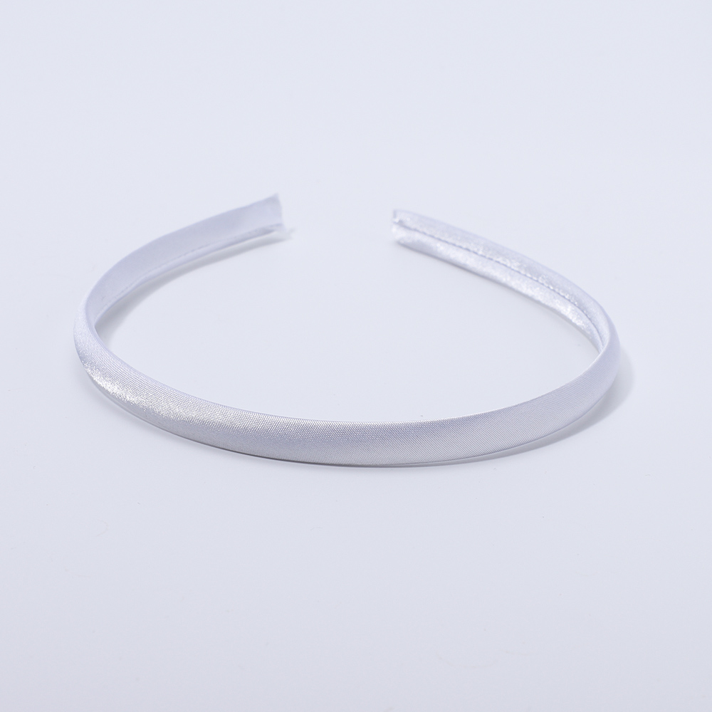 5/10pcs/lot Plain 10MM Satin Headband Girls Fabric Covered Resin Hairbands Plastic Headbands Kids Elastic Bands Hair Accessories