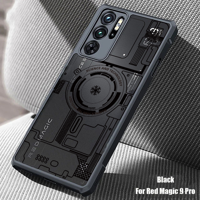 Transparent Phone Case For Red Magic 10 Air 10S 11 11s 9 9S 8 8S Pro Plus Shock Fall Prevention Acrylic Case 2.Circuit